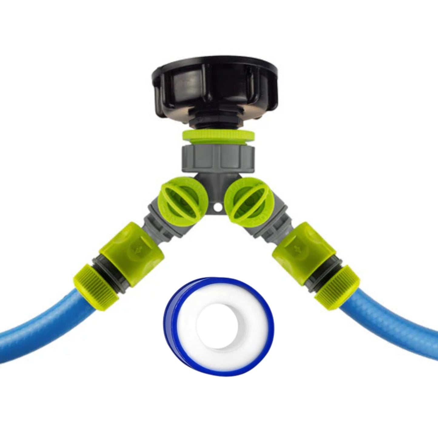 IBC S60x6 Threaded Adapter Cap + Full Flow Valve + Outlet Options + PTFE Tape