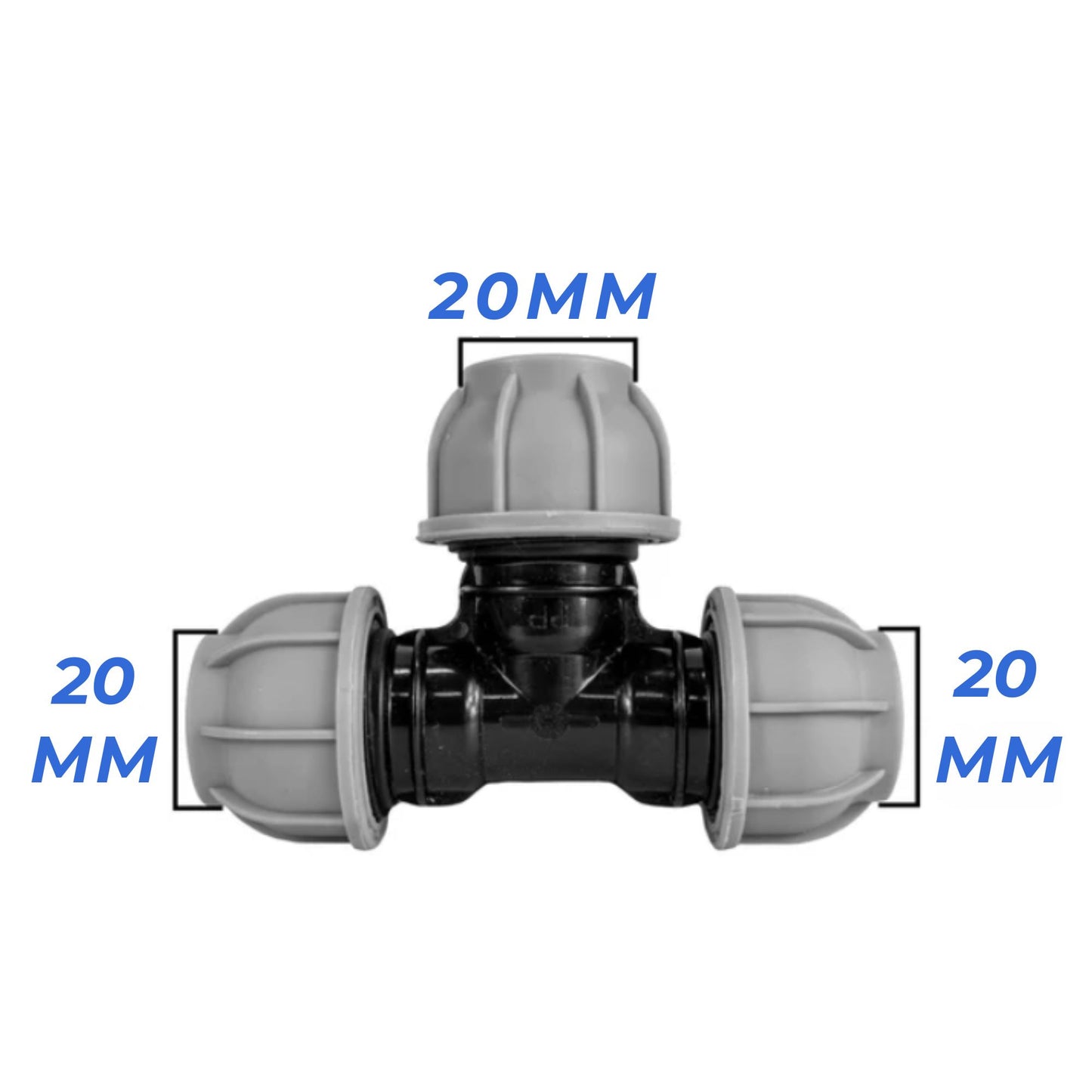 MDPE Compression Fittings 20mm - Straight, Elbow, Tee, Stop Valve, BSP Connector