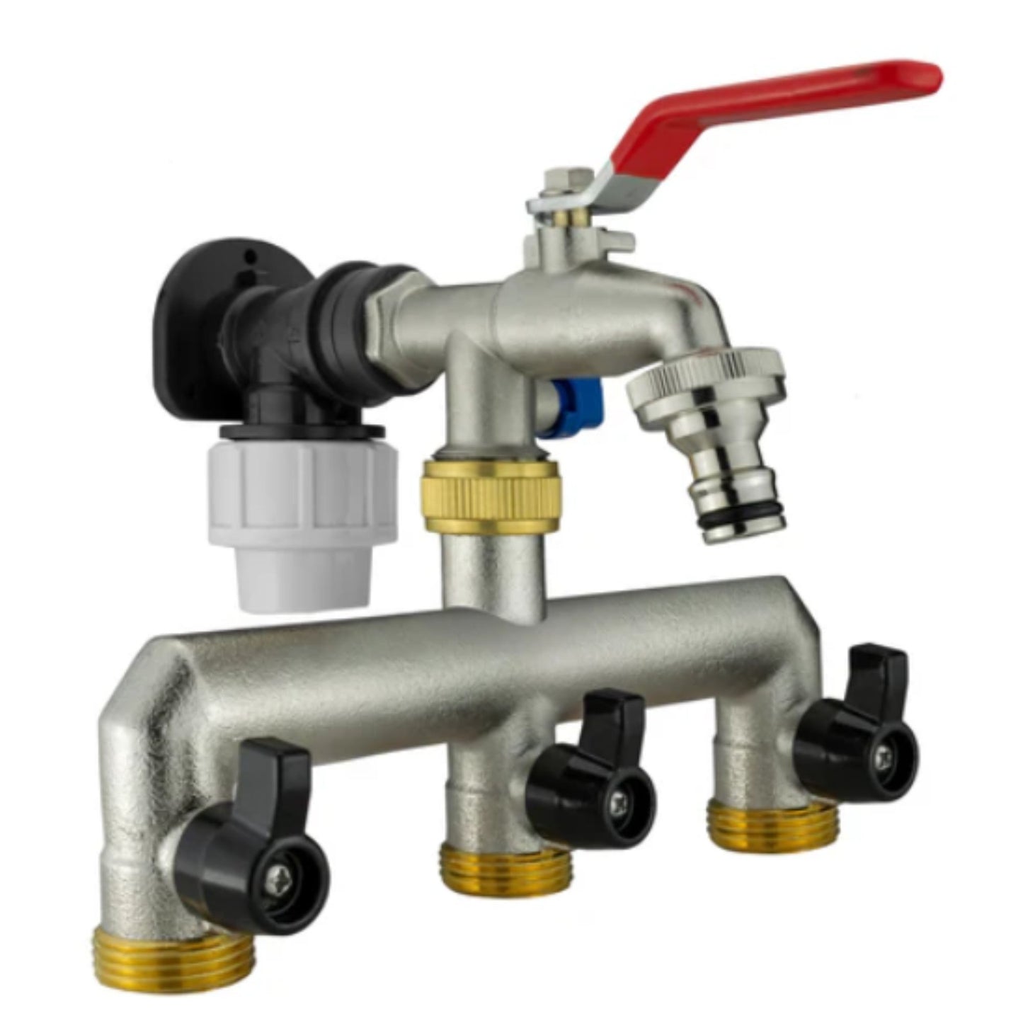20mm & 25mm MDPE Wall Plate with Tap | Valve | Connector | Splitter Kits Fitting