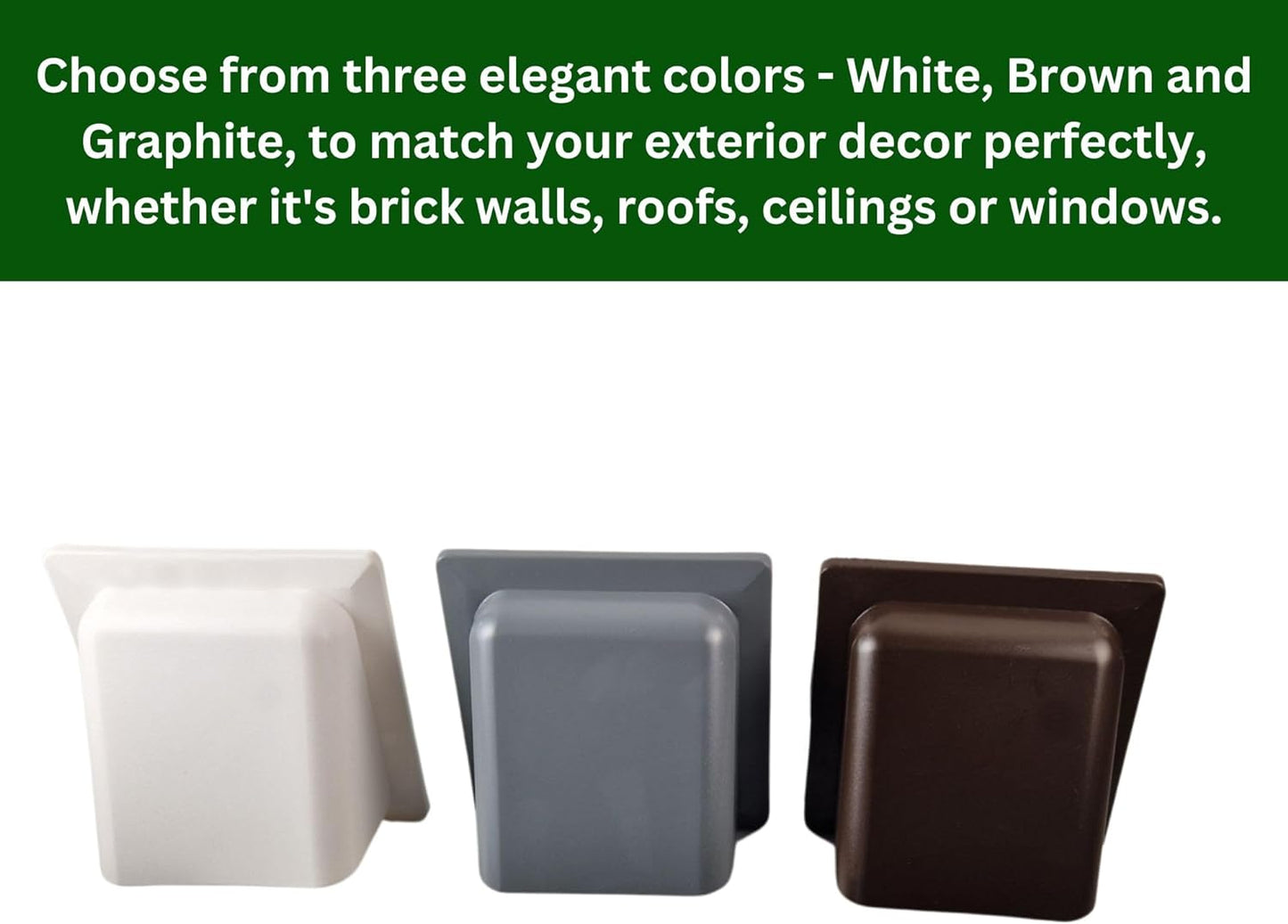 Brown External Vent Cover Kit - 100mm Hooded Cowl with Backdraft Shutter | Ventilation Grill for Extractor Fans, Tumble Dryers, and Walls | Plastic Cowled Vent Outlet Grille Hatch