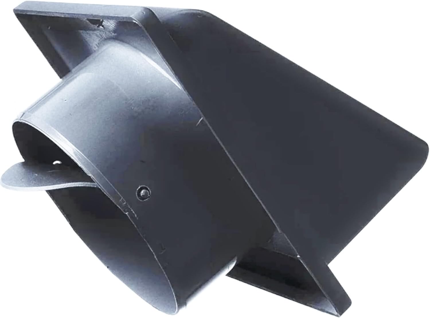 Graphite External Vent Cover Kit - 100mm Hooded Cowl with Backdraft Shutter | Ventilation Grill for Extractor Fans, Tumble Dryers and Walls | Plastic Cowled Vent Outlet Grille Hatch