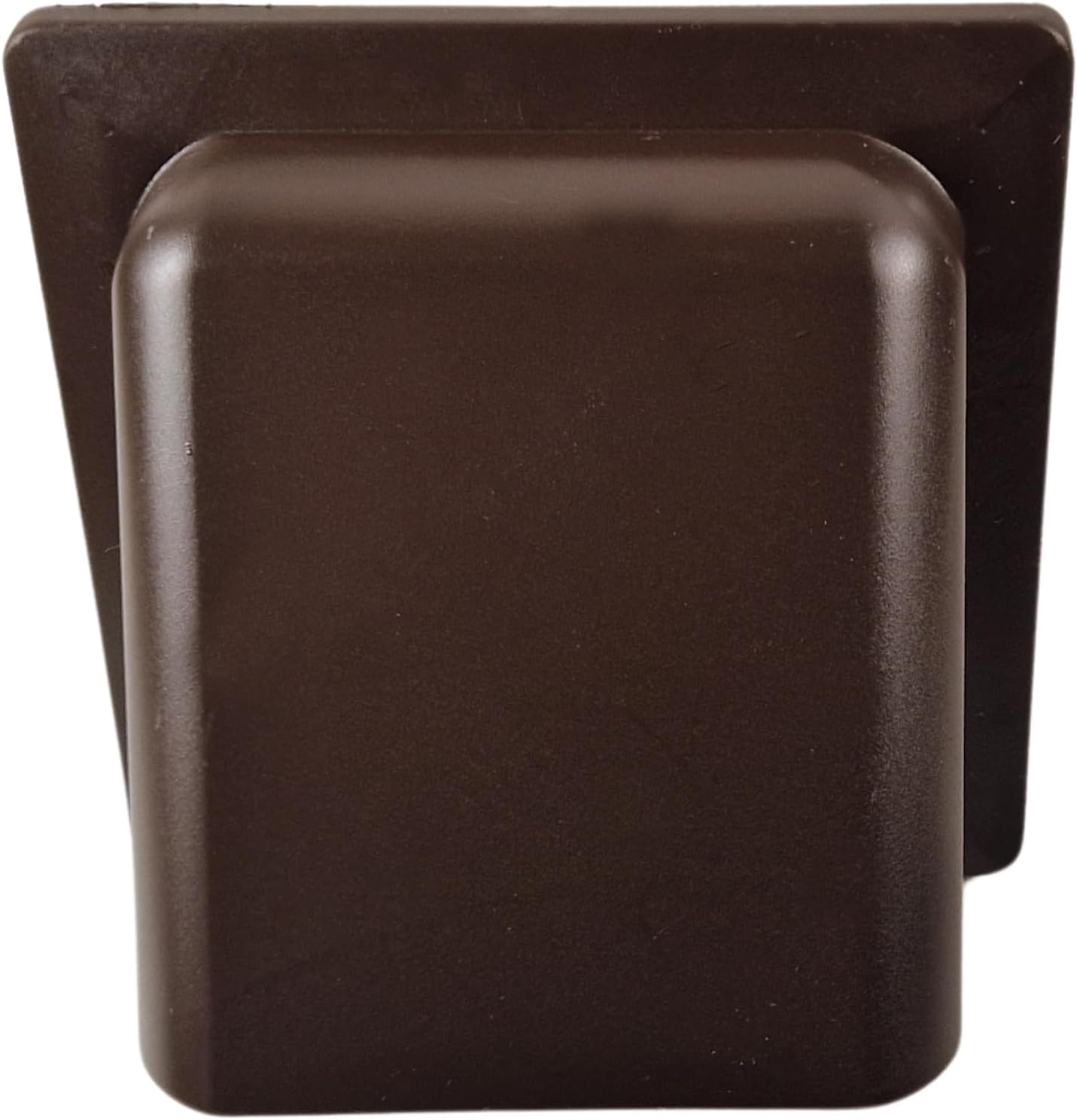 Brown External Vent Cover Kit - 100mm Hooded Cowl with Backdraft Shutter | Ventilation Grill for Extractor Fans, Tumble Dryers, and Walls | Plastic Cowled Vent Outlet Grille Hatch