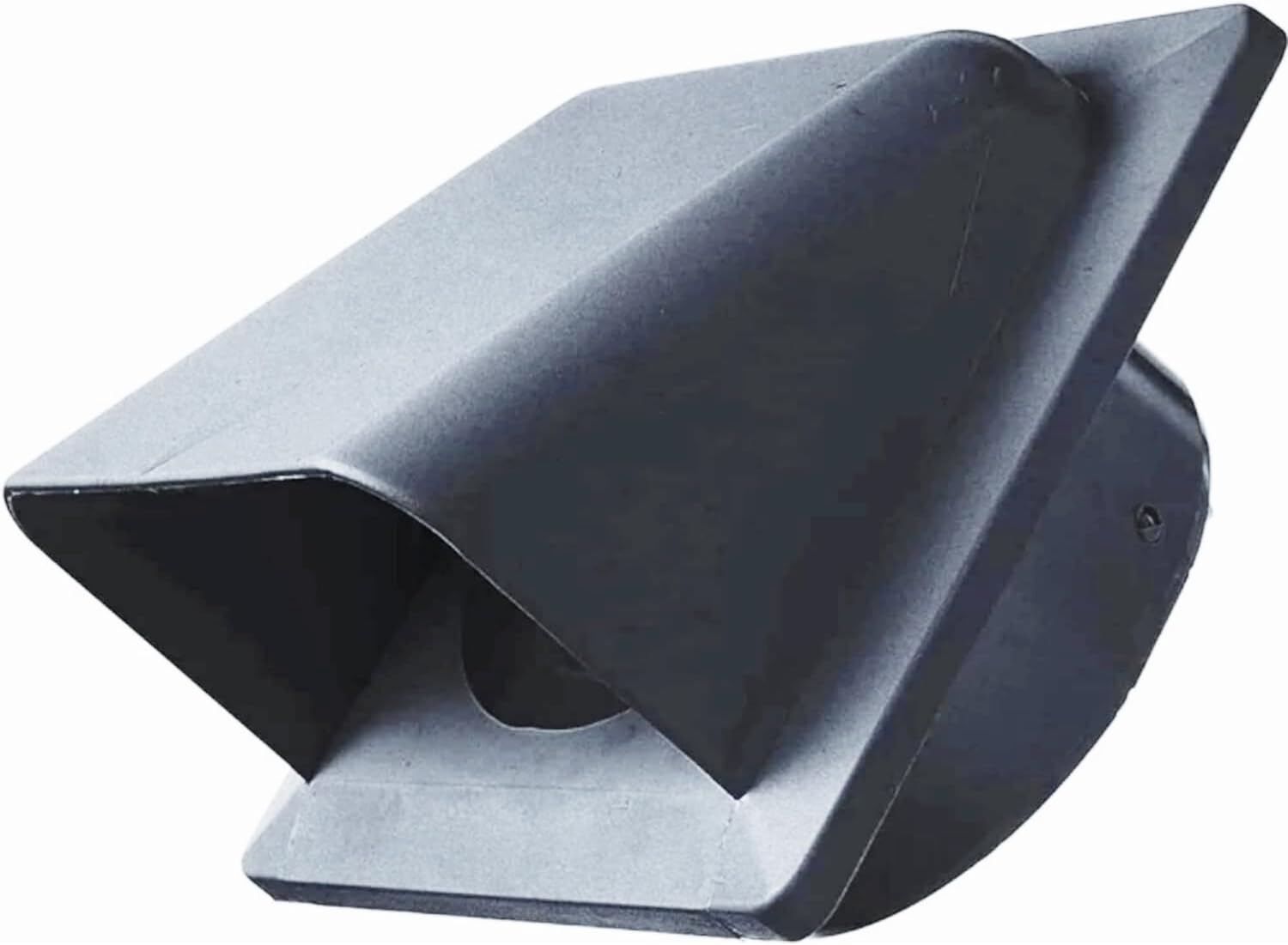 Graphite External Vent Cover Kit - 100mm Hooded Cowl with Backdraft Shutter | Ventilation Grill for Extractor Fans, Tumble Dryers and Walls | Plastic Cowled Vent Outlet Grille Hatch