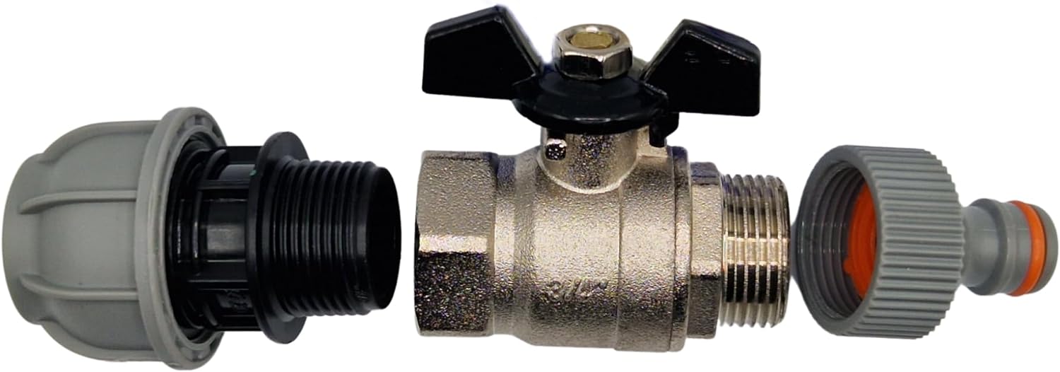 Upgrade Your Water Supply with MDPE to Click-Lock Butterfly Valve Connection Kit - Universal Click-Lock Connection with PTFE Tape Roll