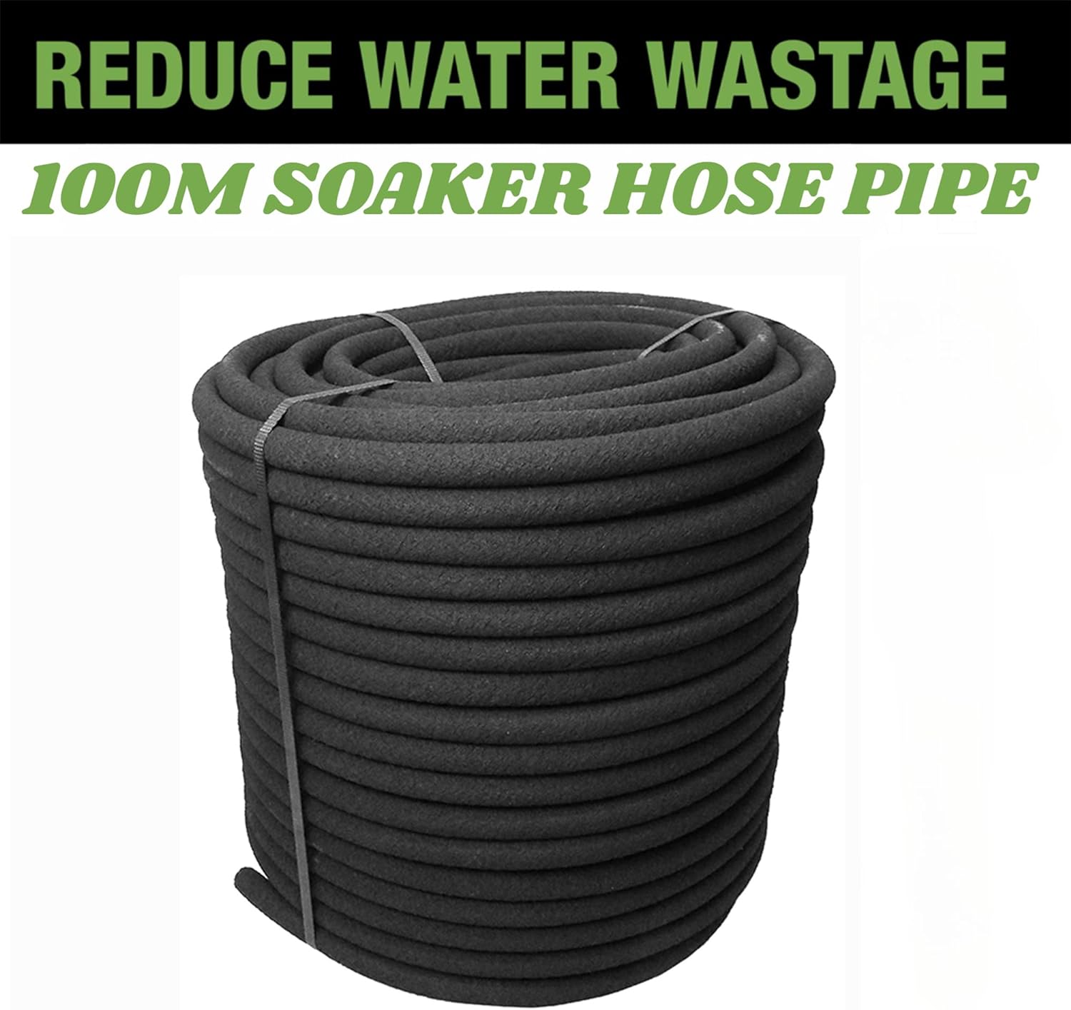 Transform Your Plant Watering - 100m Aqua Drop Soaker Hose Drip Pipe - Premium Recycled Rubber, Low Water Usage, and Efficient Irrigation!