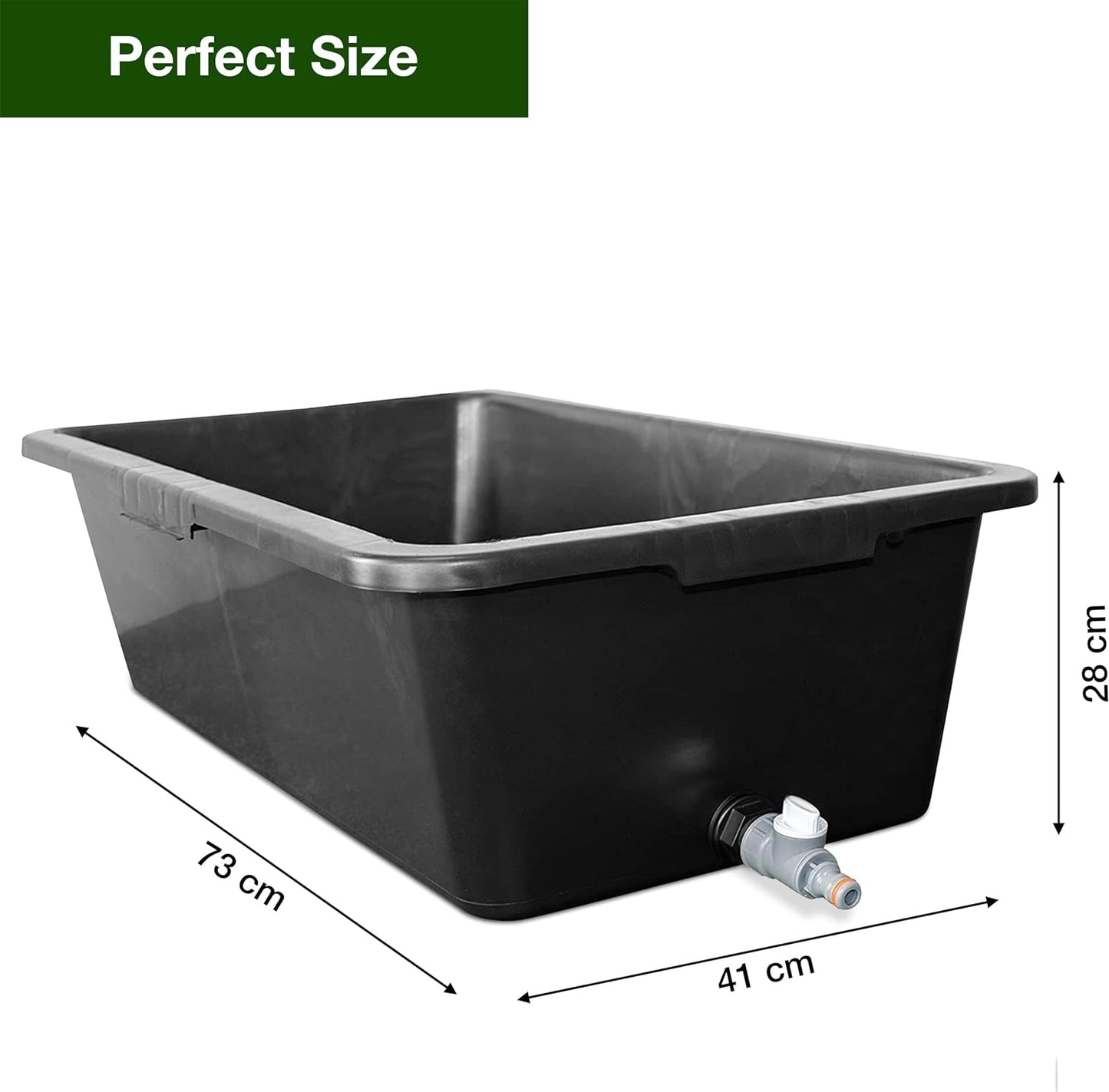 Large 90L Dog Bath/Pool/Tub & Foldable Metal Stand with Drain Plug and Hozelock Compatible End Connector - Perfect for Retrievers, Boxers & More - Durable, Easy to Store