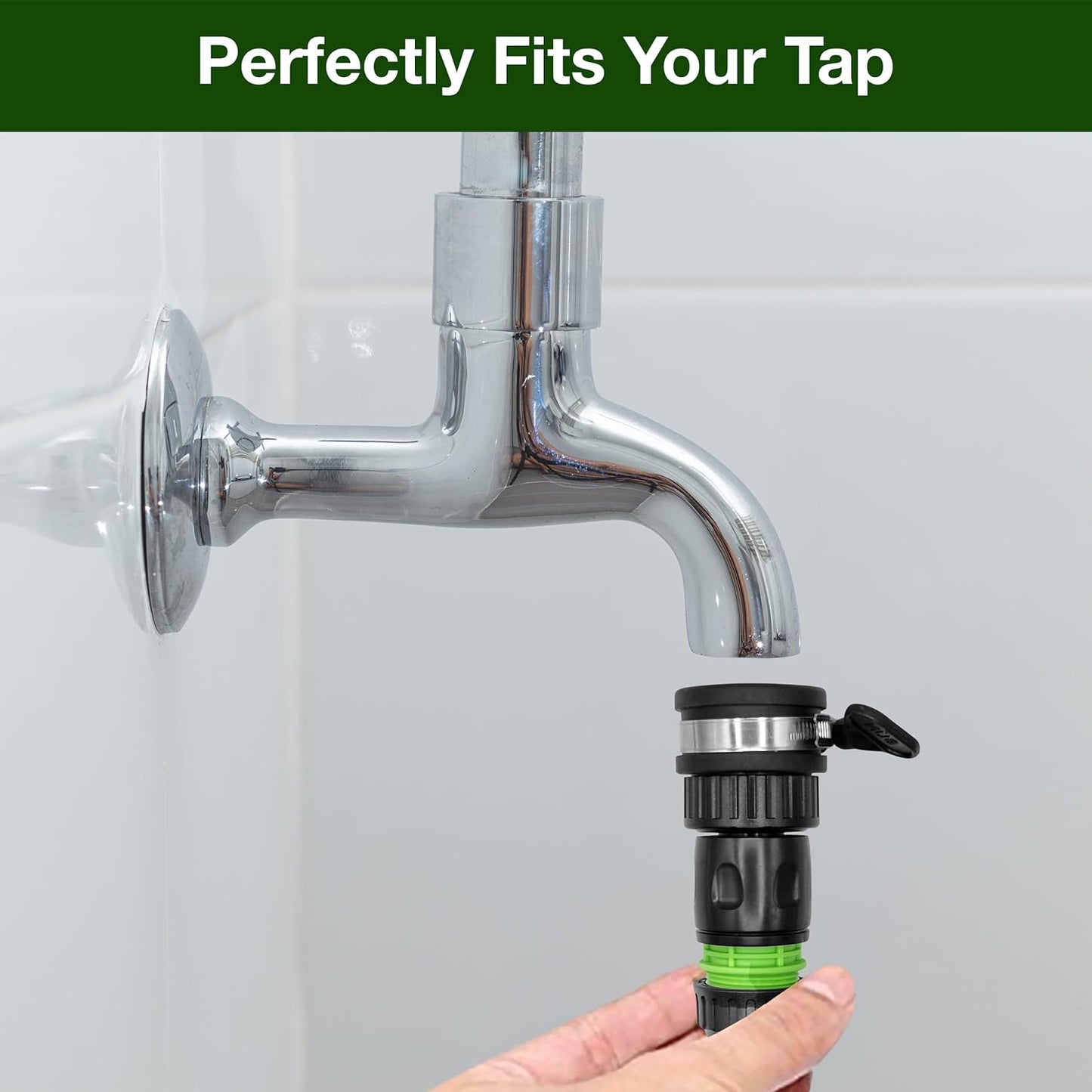 Universal Rubber Tap Connector 22-24mm Indoor and Outdoor - Includes Free Hozelock Compatible Female Connector for 1/2" or 5/8" Hose