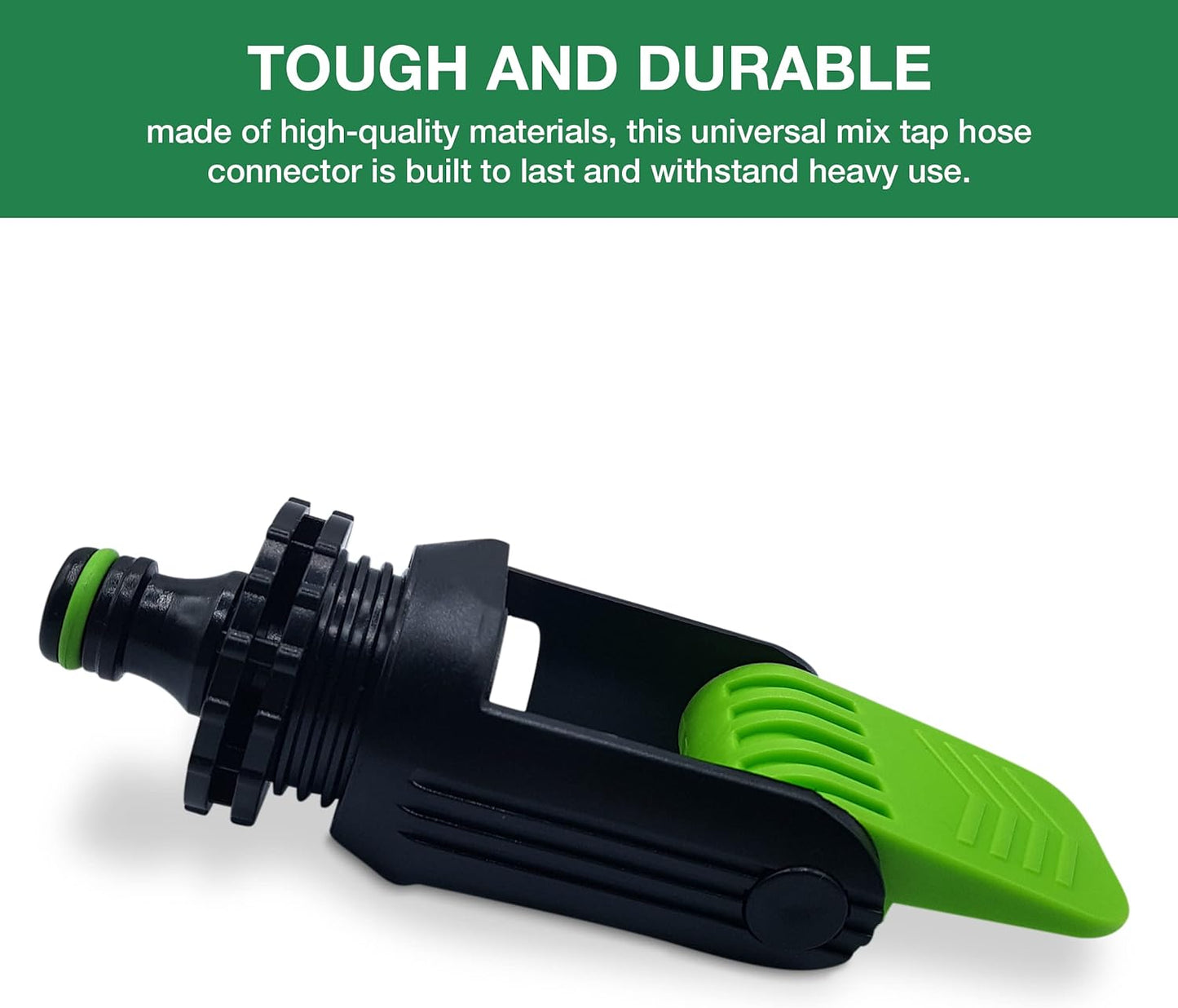 Universal Tap Connector Adapter Mixer Indoor and Outdoor | Adjustable and Click-Lock | Includes Bonus Female Connector for 1/2" or 5/8" Hose