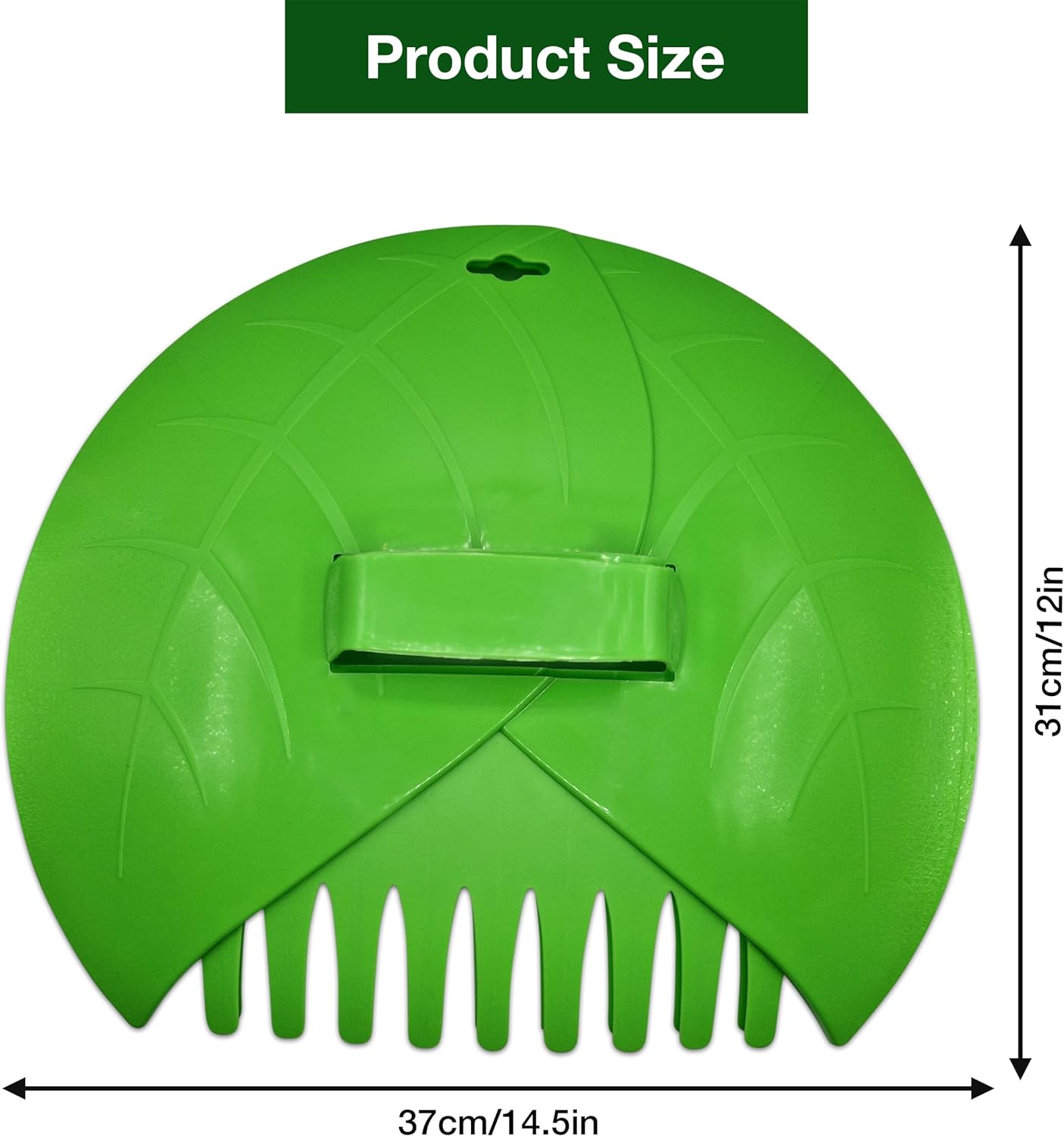 Leaf Rake & Grass Rake Set - Durable Plastic Hand Rake Garden Tool | Ergonomic Leaf Grabbers & Garden Equipment for Efficient Yard Cleanup