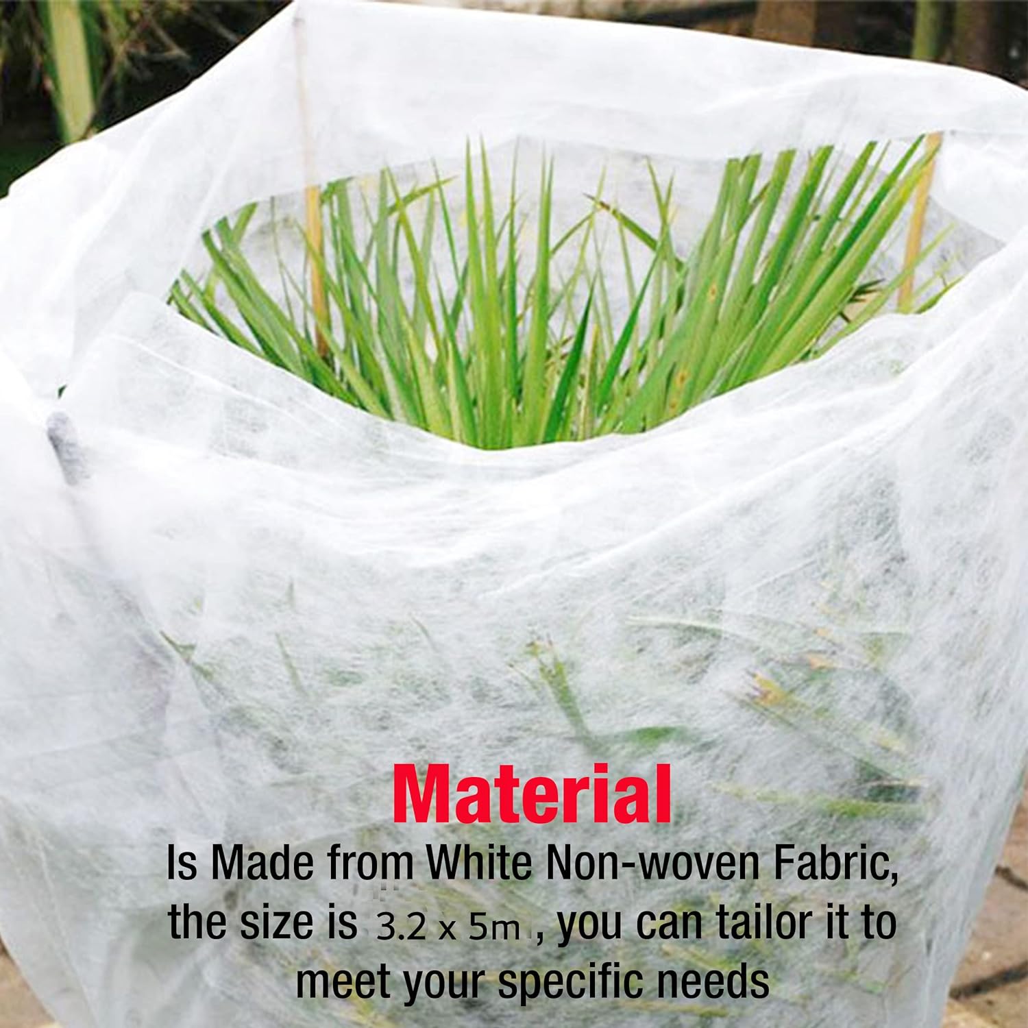 Non-Woven Frost Protect Fleece – 1.1 x 10 m – 30gsm Plant Protection Fleece – Durable and Resilient Winter/Spring Protection – Ideal Cover for Garden, Greenhouse, Plant Protection