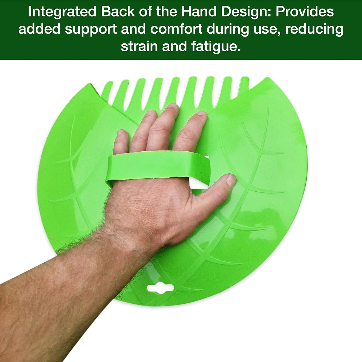 Leaf Rake & Grass Rake Set - Durable Plastic Hand Rake Garden Tool | Ergonomic Leaf Grabbers & Garden Equipment for Efficient Yard Cleanup