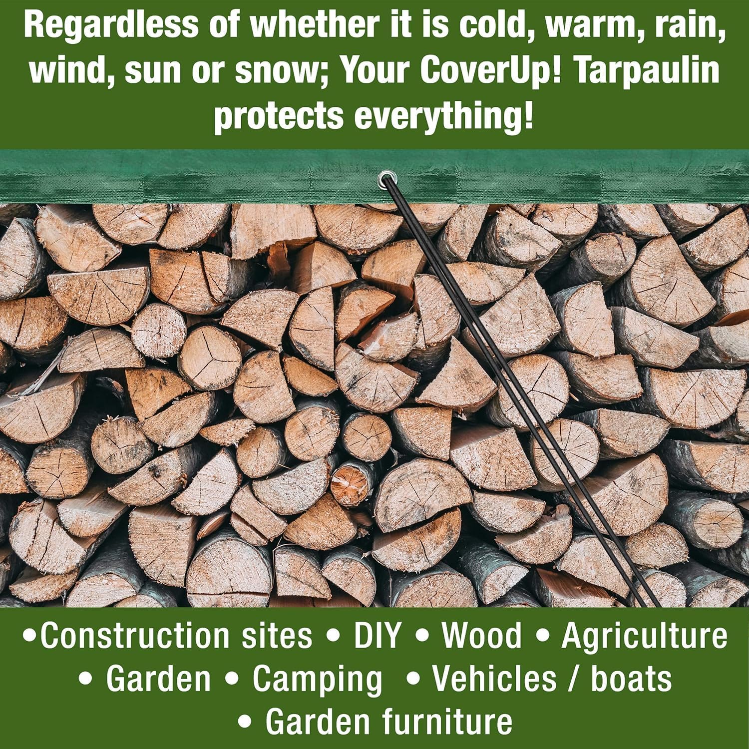Heavy Duty, Waterproof Cover Plastic Sheet Tarp – Durable Sheet for Garden, Caravan, Camping, Outdoor – UV, Dust, Rain, Ground Sheets for Camping