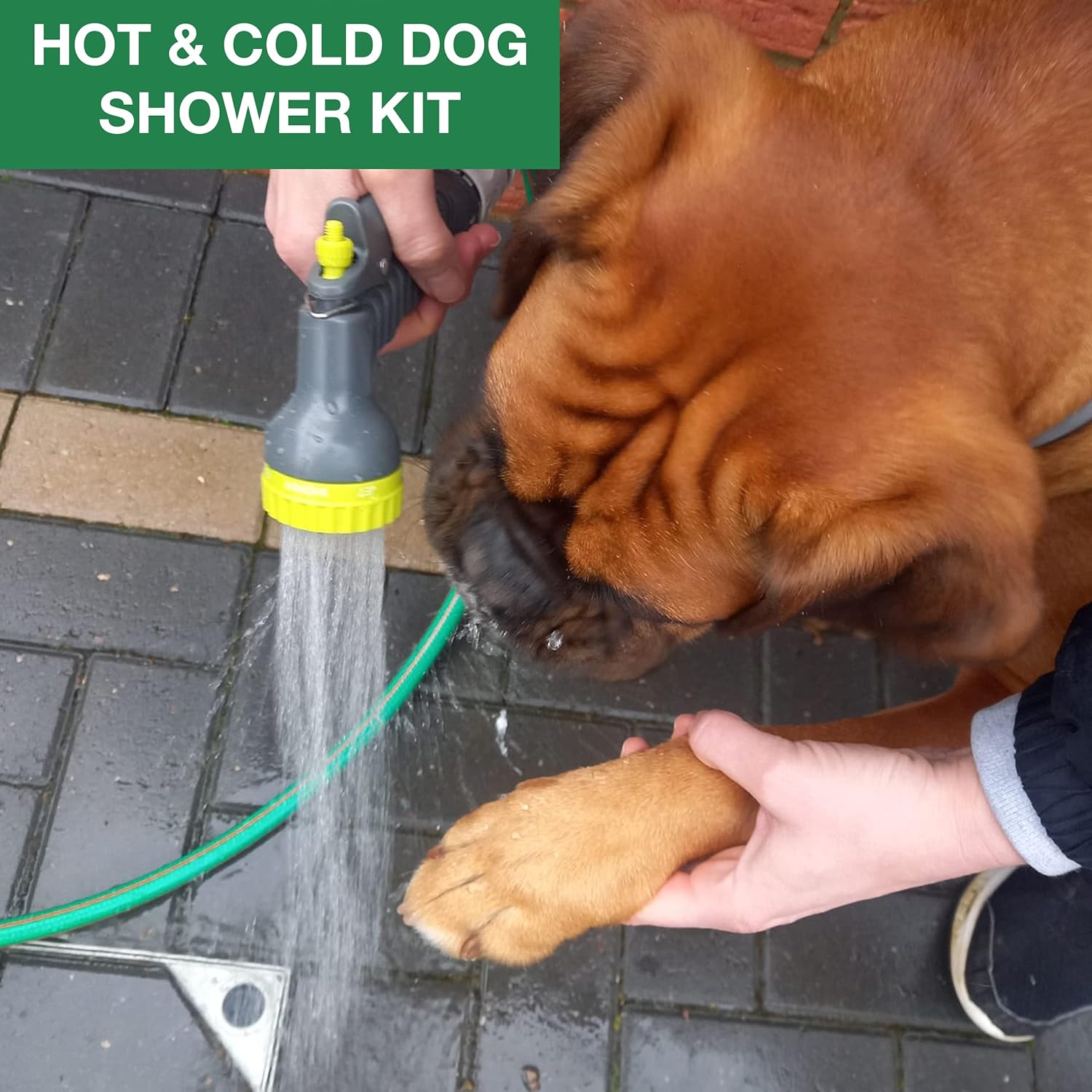 Dog Wash Shower Kit - Upgrade Your Pet Grooming Routine with Our Hot and Cold Premium Set - Perfect for Washing Dogs Outdoors, Dog Baths and Pet Care