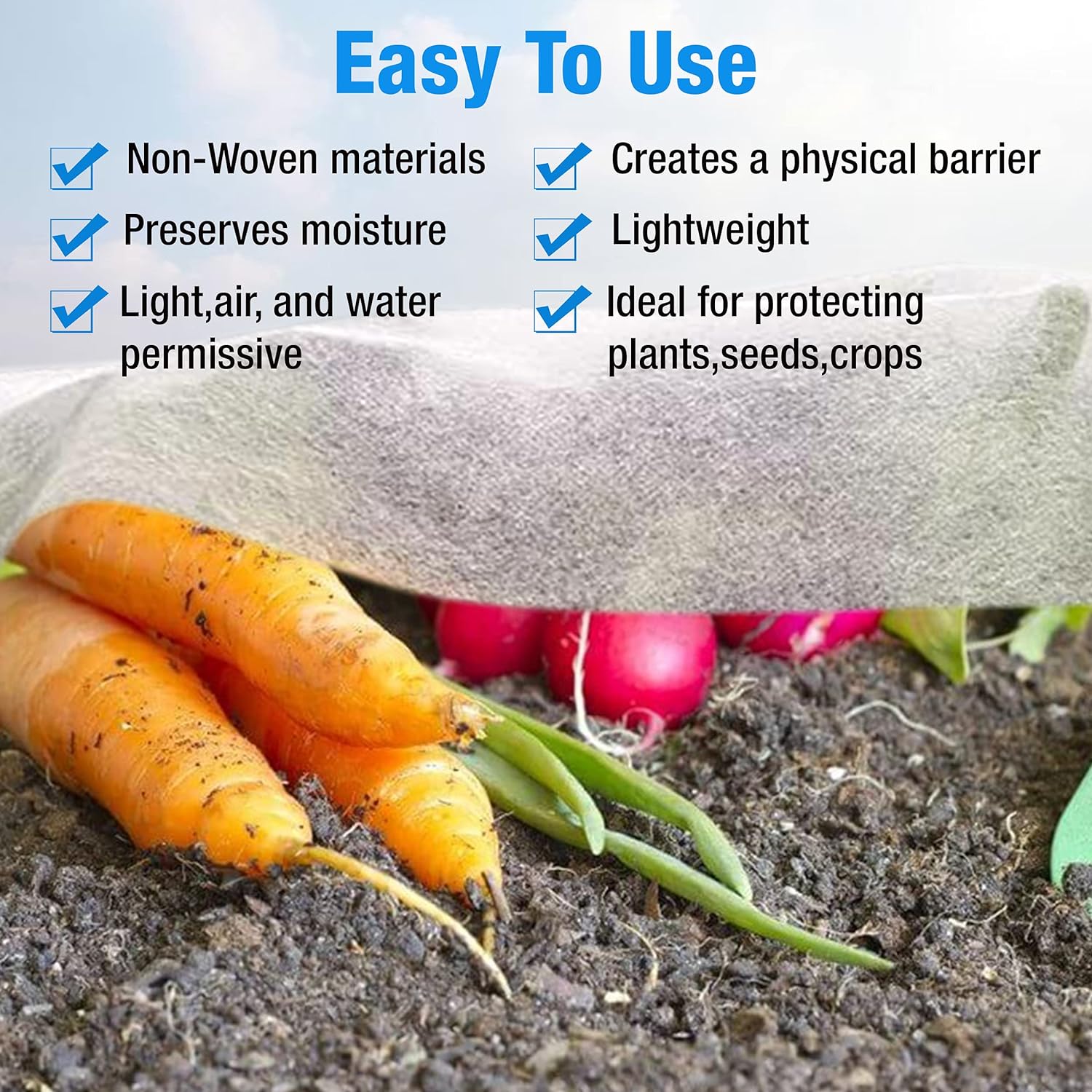 Non-Woven Frost Protect Fleece – 1.1 x 10 m – 30gsm Plant Protection Fleece – Durable and Resilient Winter/Spring Protection – Ideal Cover for Garden, Greenhouse, Plant Protection