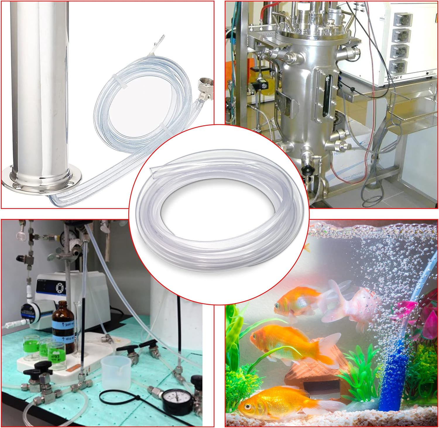 Flexible Hose Pipe 16mm Inside Diameter 20mm Outside Diameter – 4 Metres Clear PVC Food Grade Clear Plastic Tube for Fish Food, Engineering, Food Industry – Multipurpose PVC Pipe