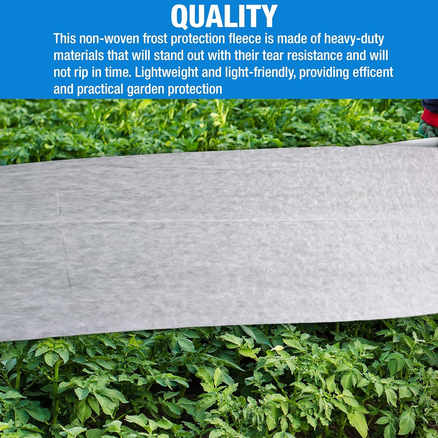 Non-Woven Frost Protect Fleece – 1.1 x 10 m – 30gsm Plant Protection Fleece – Durable and Resilient Winter/Spring Protection – Ideal Cover for Garden, Greenhouse, Plant Protection