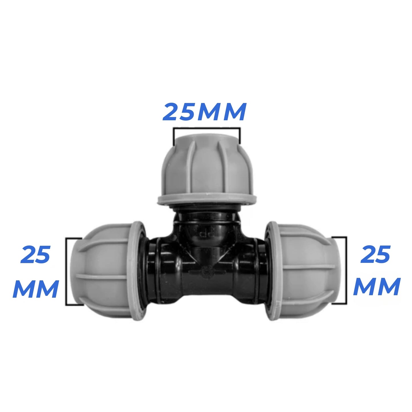 MDPE Compression Fittings 25mm - Straight, Elbow, Tee, Stop Valve, BSP Connector