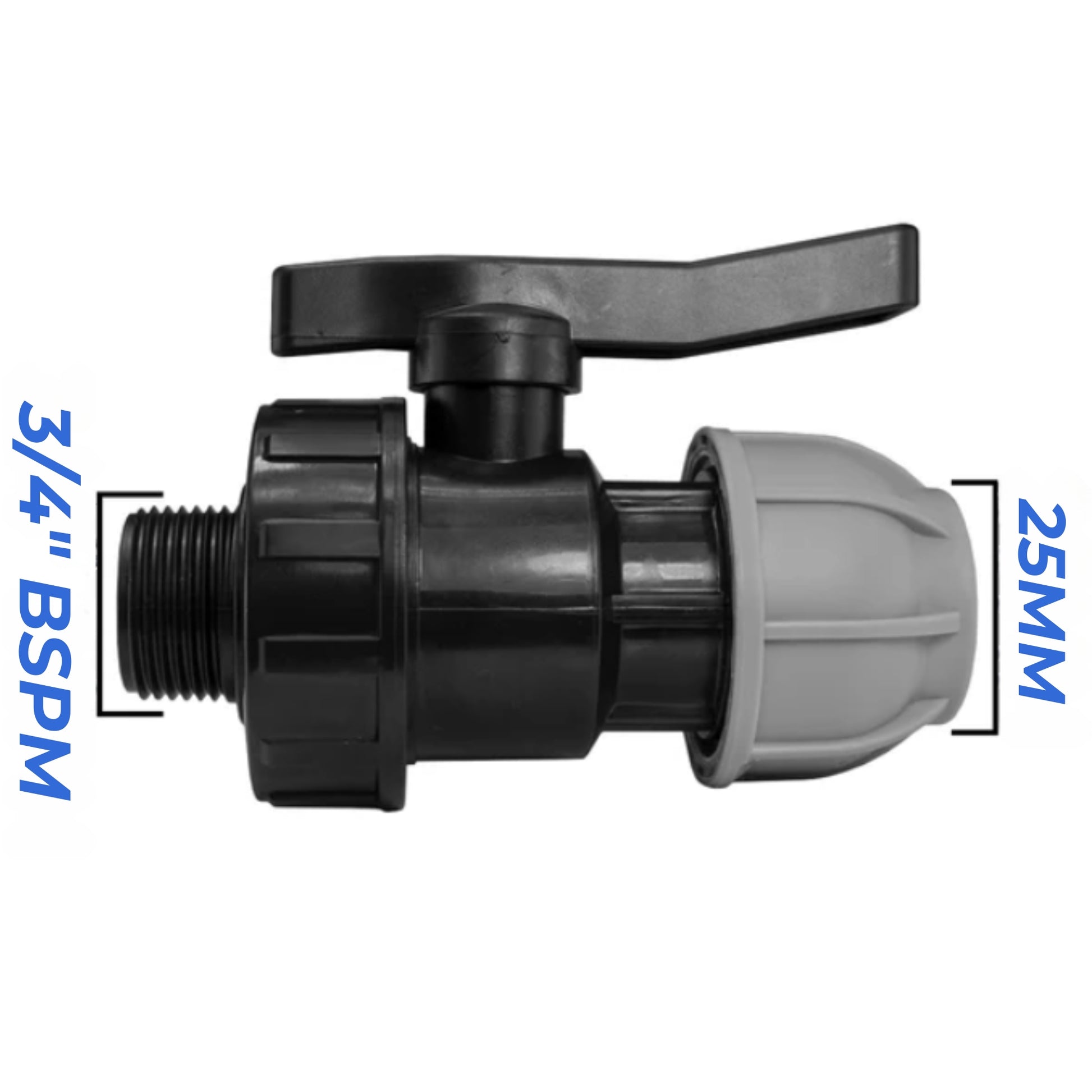 MDPE Compression Fittings 25mm - Straight, Elbow, Tee, Stop Valve, BSP Connector