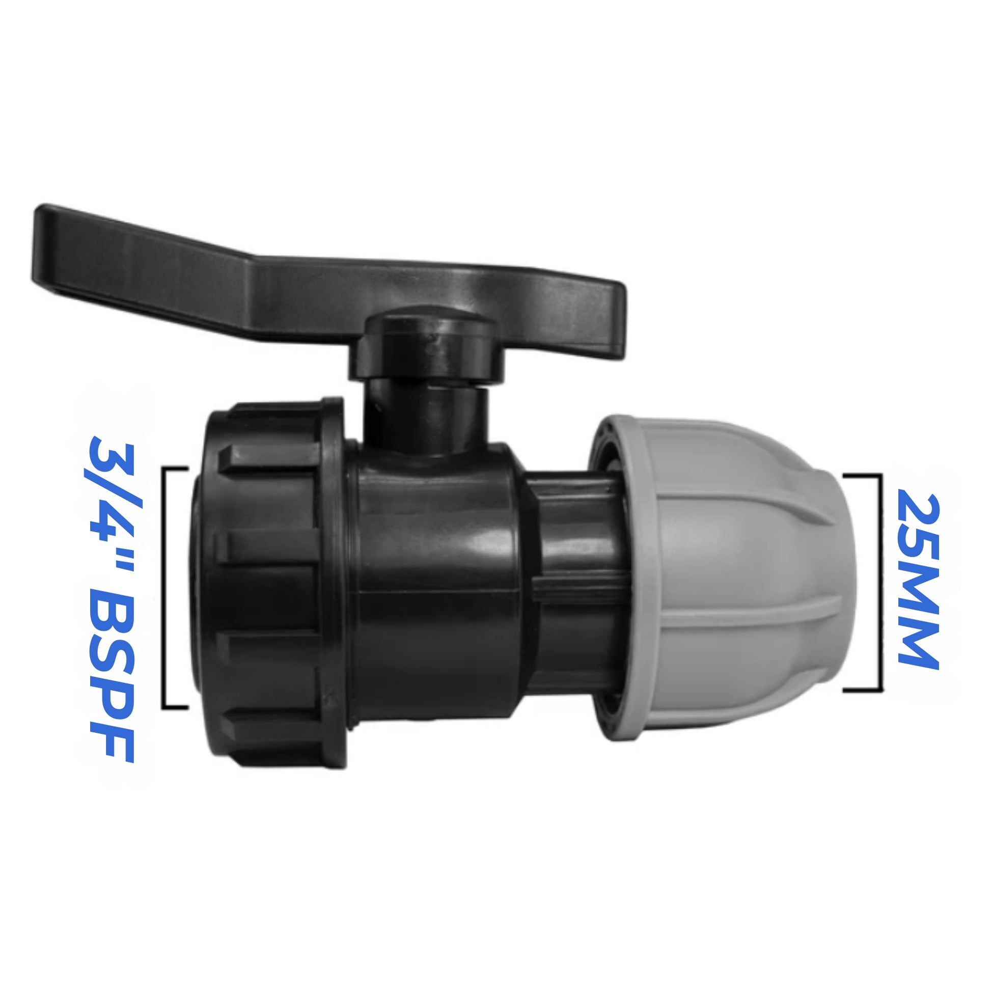 MDPE Compression Fittings 25mm - Straight, Elbow, Tee, Stop Valve, BSP Connector