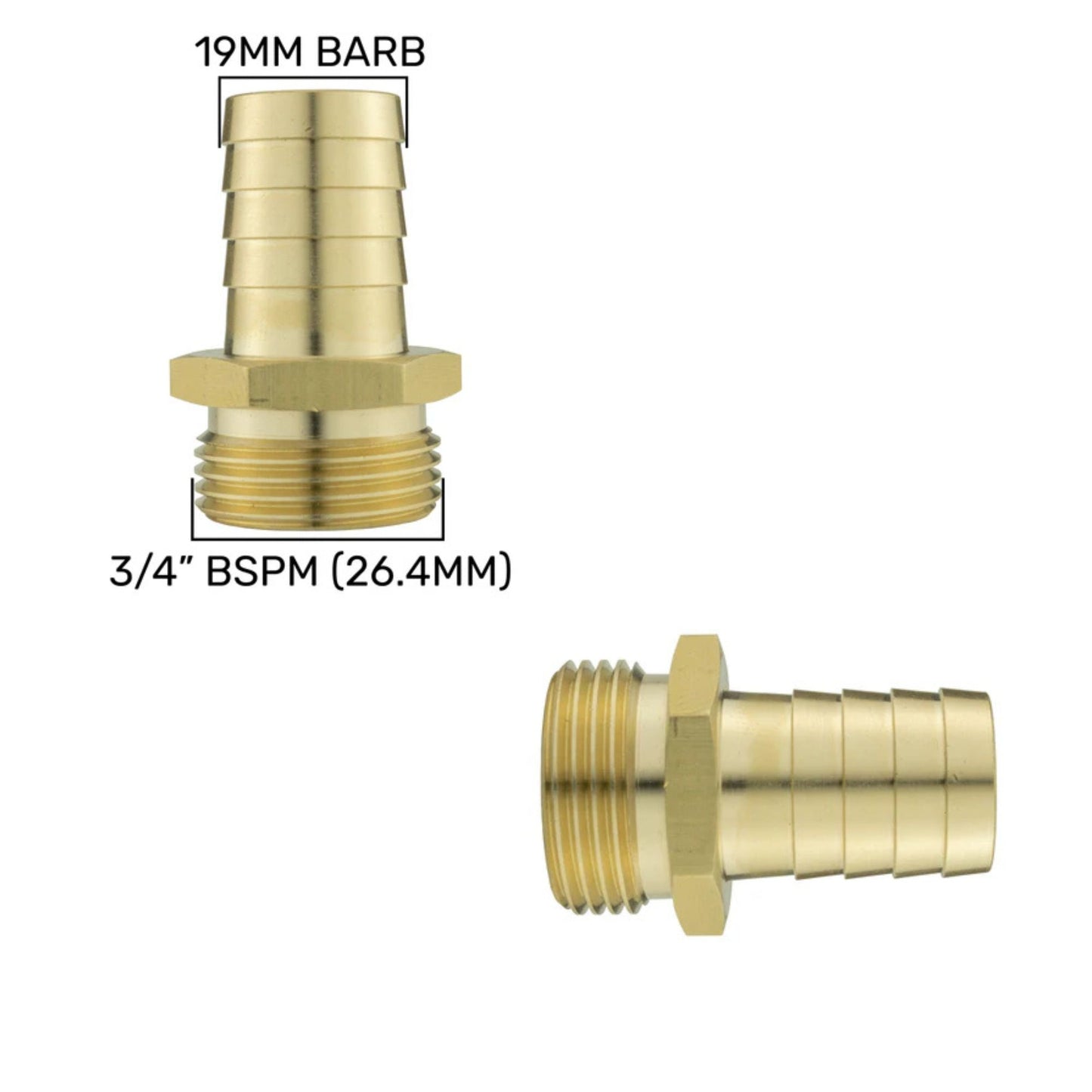 IBC 2” S60X6 Cap Kit with Lever Valve, 19mm Brass Barb + PTFE Tape | Leak-Proof Liquid Control