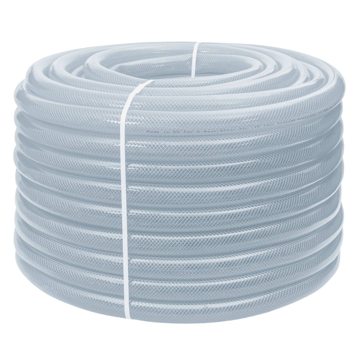 25mm Clear Braided PVC Hose Pipe - Food Grade, High Pressure, -20°C to +60°C