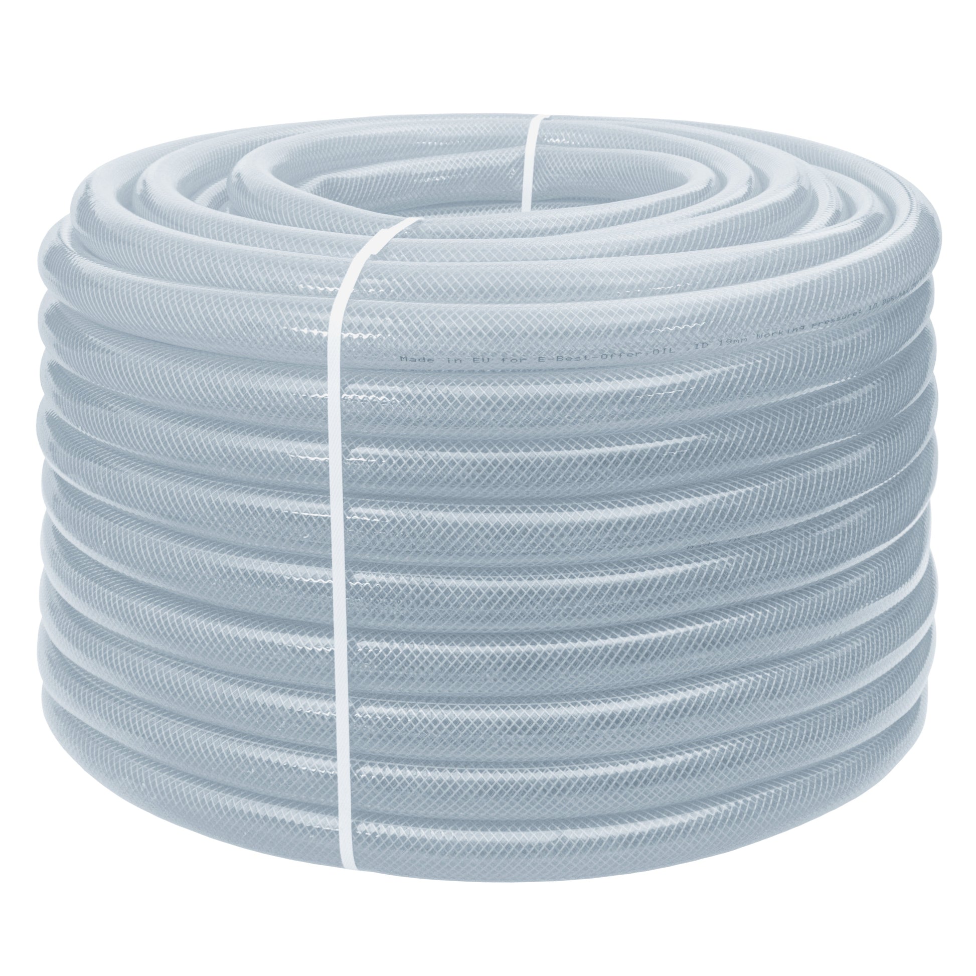 25mm Clear Braided PVC Hose Pipe - Food Grade, High Pressure, -20°C to +60°C