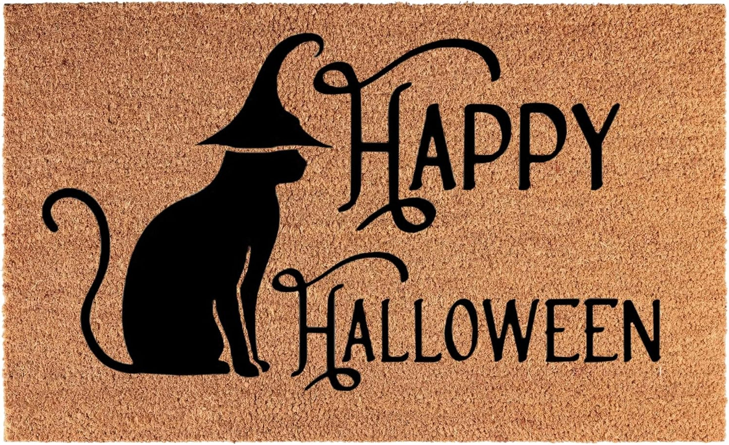 Halloween Coir Door Mat – Non-Slip, Absorbent, Eco-Friendly – 3 Spooky Designs