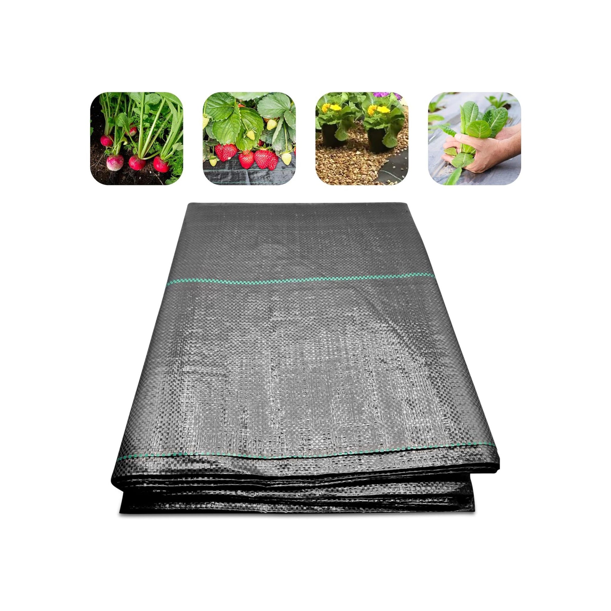 Heavy Duty Weed Control Membrane Fabric - Ground Cover for Landscaping, Driveways, Patios, Flower Beds - Ideal for Garden, Artificial Grass, Gravel Underlay, Planters