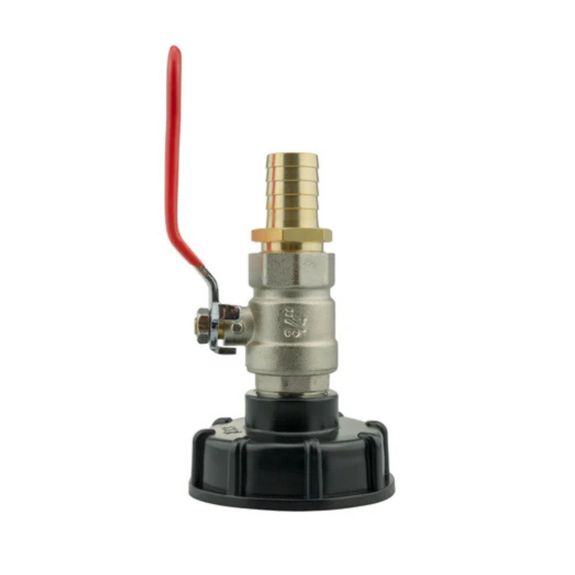 IBC 2” S60X6 Cap Kit with Lever Valve, 19mm Brass Barb + PTFE Tape | Leak-Proof Liquid Control