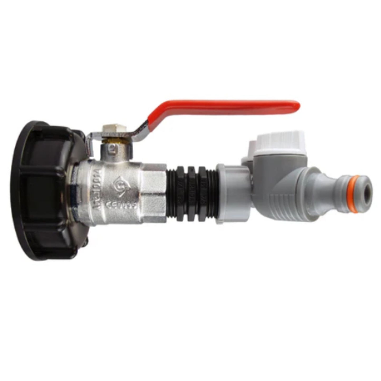 IBC 2” S60X6 Cap with Lever Valve and Two-Way Splitter and PTFE Tape – Durable Leak-Proof Plumbing Solution