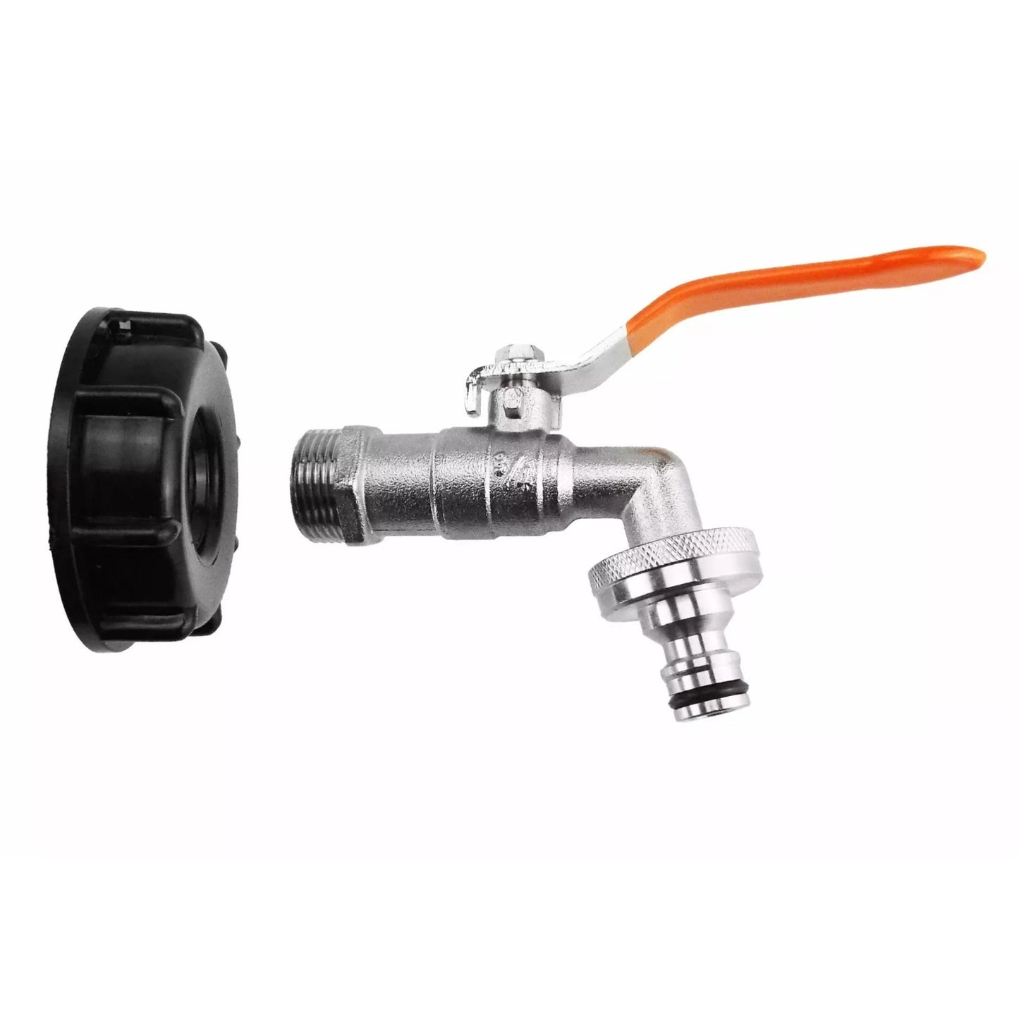 IBC S60X6 2" Cap with ¾” Quick Connect Lever Tap + PTFE Tape | Leak-Proof Garden Fittings