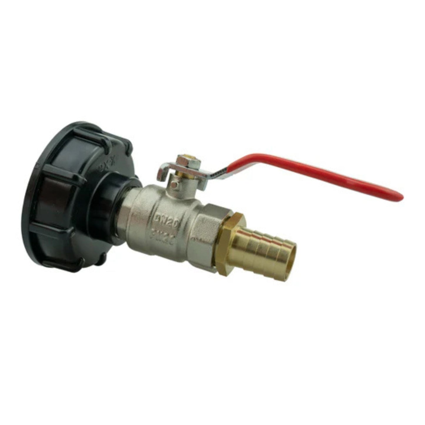 IBC 2” S60X6 Cap Kit with Lever Valve, 19mm Brass Barb + PTFE Tape | Leak-Proof Liquid Control