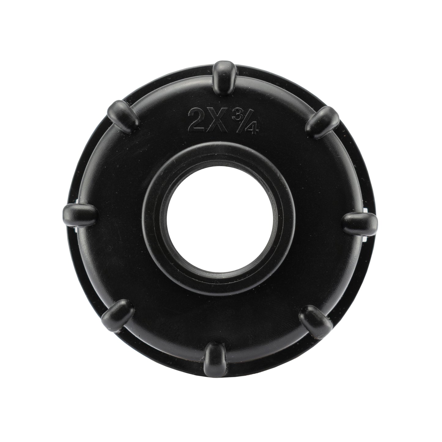 IBC 2” S60X6 Cap with Male Quick Connector Black