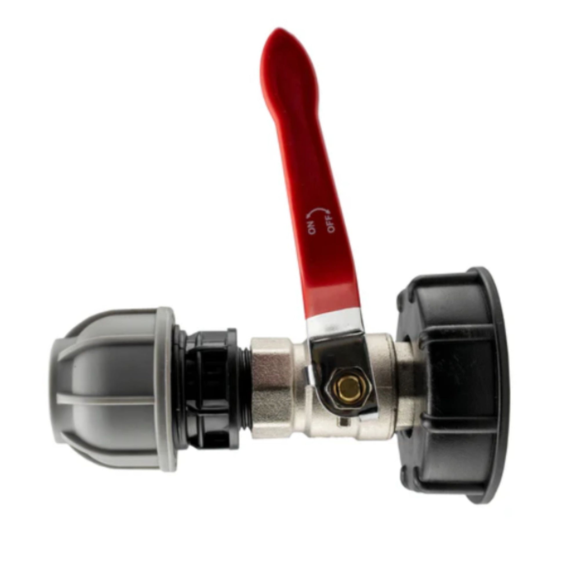 IBC 2” S60X6 Cap with 1” Lever Valve & 25mm MDPE Straight Coupler and PTFE Tape – Durable Leak-Proof Plumbing Solution
