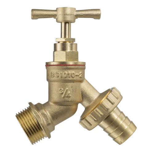 IBC 2” S60X6 Cap with Brass Bib Tap ¾” Barb +PTFE Tape