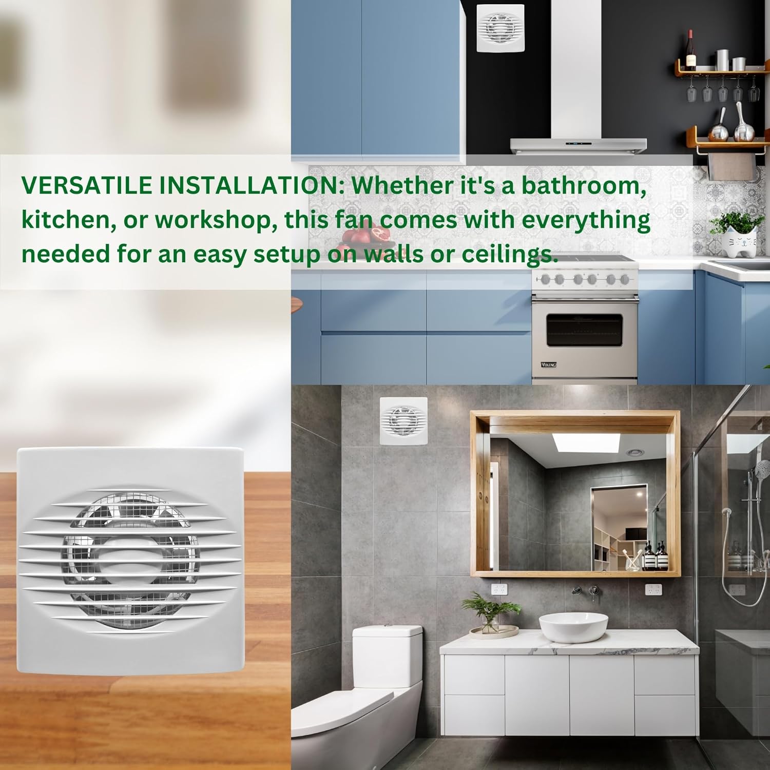 Rico Bathroom Fan 100mm Model Timer Switch and Humidistat