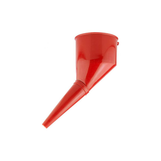 Red Angled Fuel Funnel – With fine mesh filter for easy refilling – Antistatic Lightweight Funnel – Practical and Versatile – Angled design that holds itself.