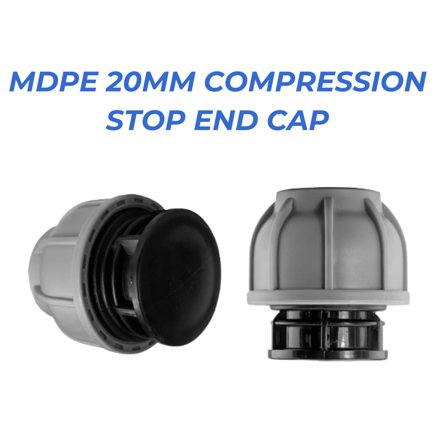 MDPE Compression Fittings 20mm - Straight, Elbow, Tee, Stop Valve, BSP Connector