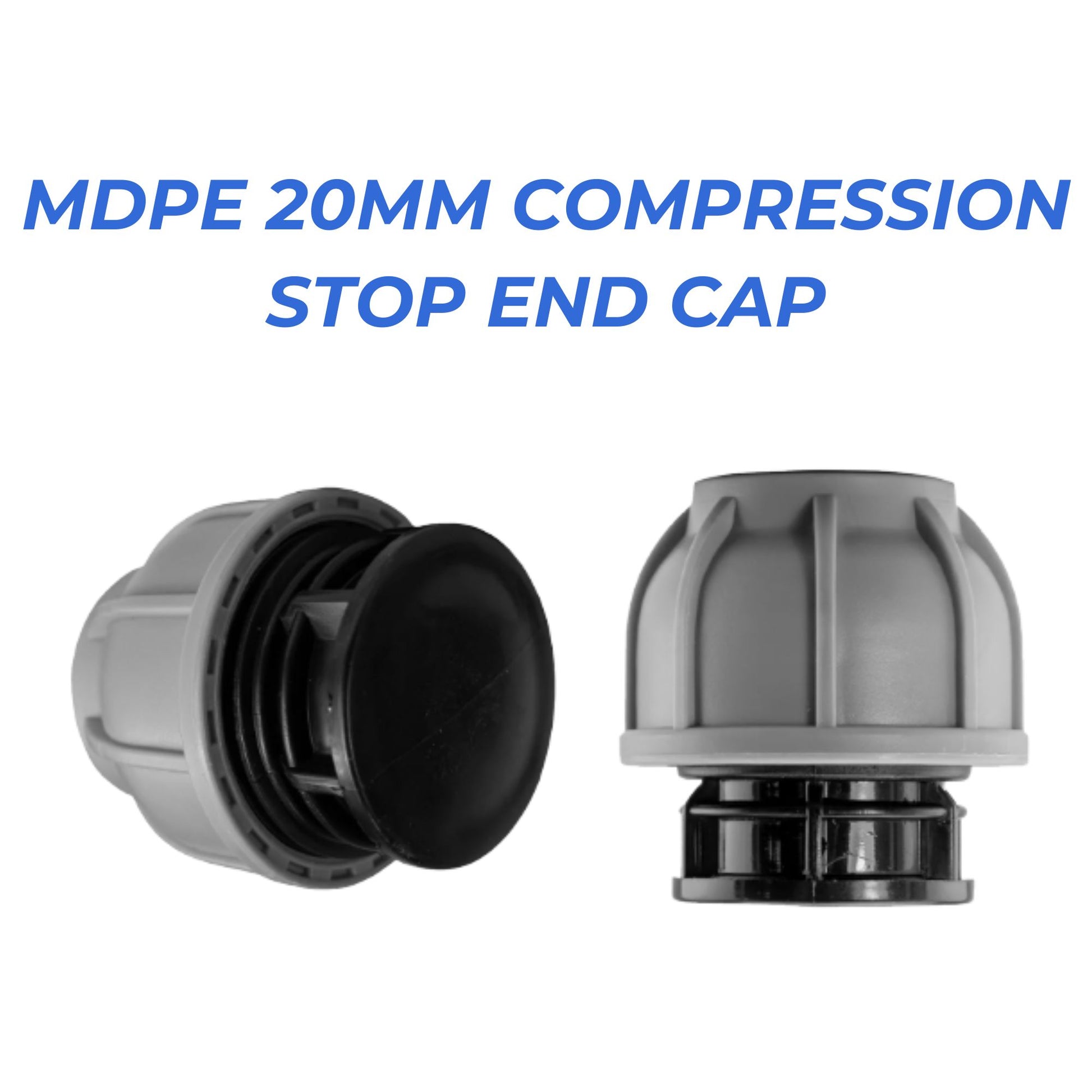 MDPE Compression Fittings 20mm - Straight, Elbow, Tee, Stop Valve, BSP Connector