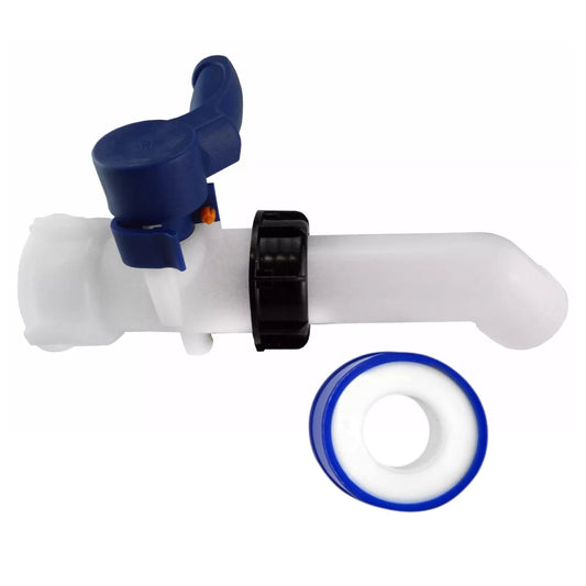 Premium IBC 2" S60X6 Tank Valve Tap with 2" Barb Connector + PTFE Tape | Leak-Proof Liquid Control Solution