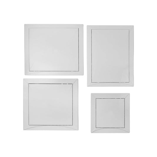 Versatile ABS Plastic Inspection Hatch 300 x 300mm (12x12”) - Access Panel for Plasterboard, UPVC Doors, and Loft