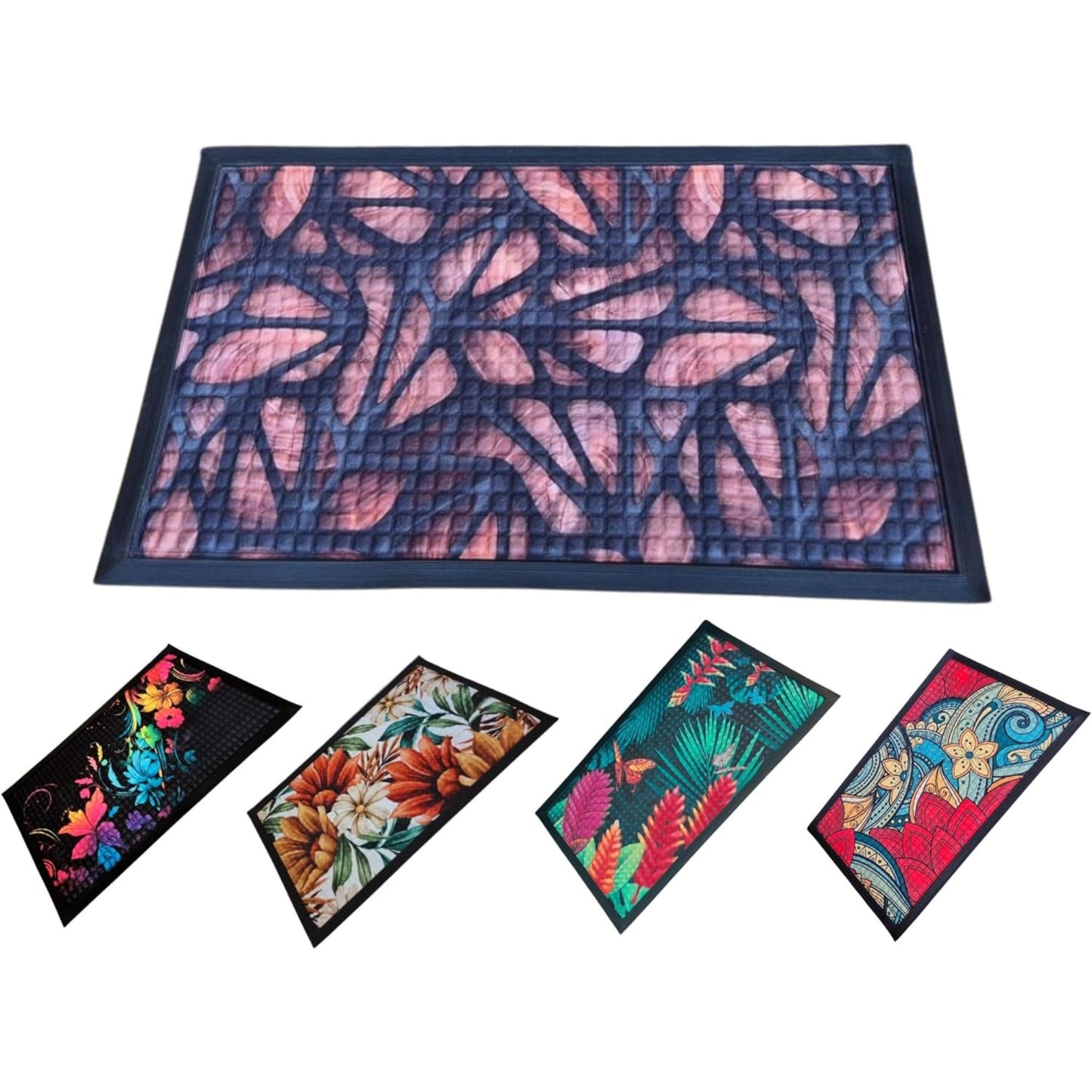 Washable Non-Slip Door Mat - Heavy Duty Ultra-Absorbent Dirt Trapper for Dogs, Mud & Shoes - Indoor/Outdoor Rubber Entrance Rug for Home, Garden & Hallway (75x45cm)