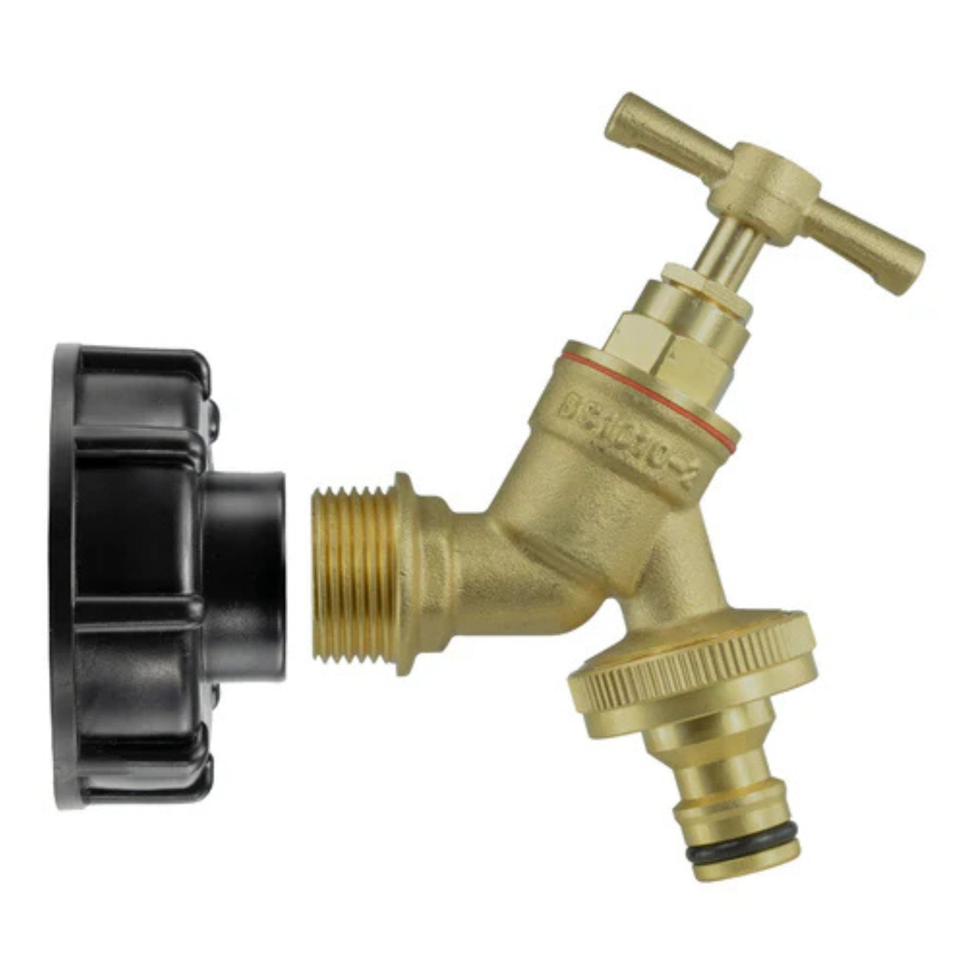 IBC Tank S60X6 Cap + ¾” Brass Bib Tap Quick Connect + PTFE Tape Leak-Proof Durable Kit