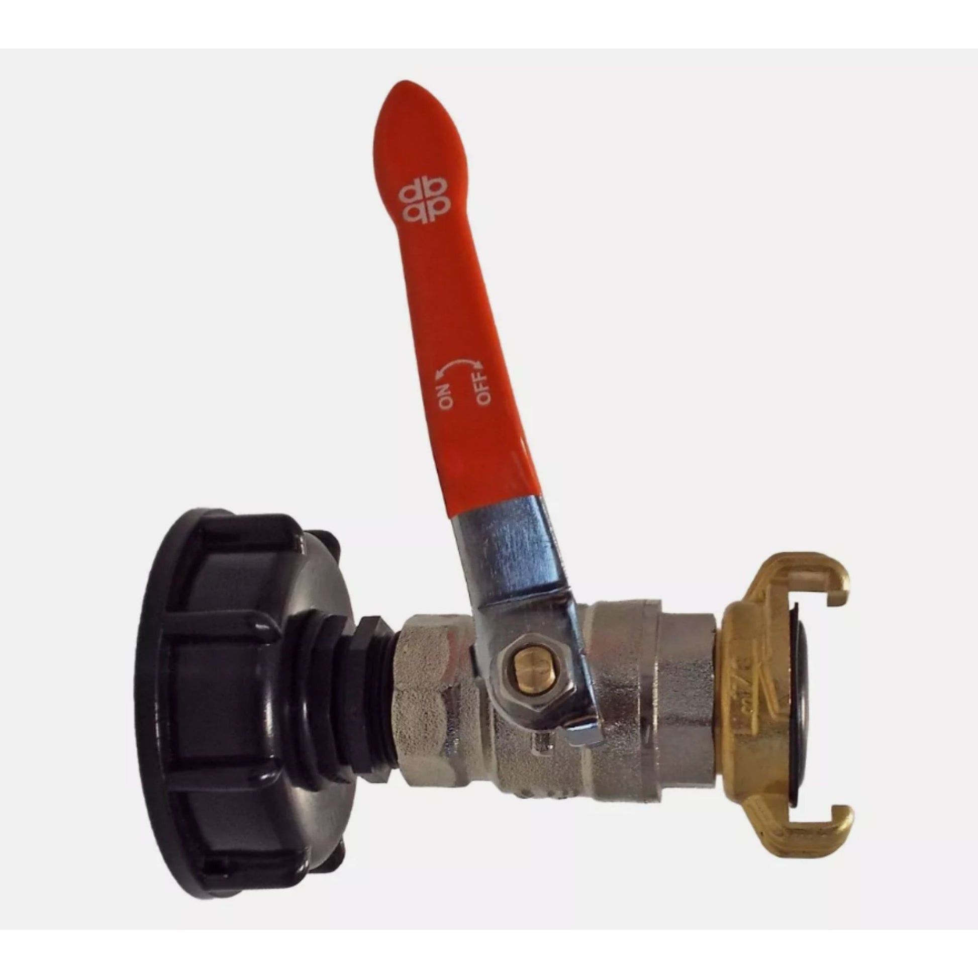 IBC 2” S60X6 Cap Kit with 1” BSP Thread, Brass Lever Valve, Geka Hose Fitting and PTFE Tape – Durable Leak-Proof Plumbing Solution