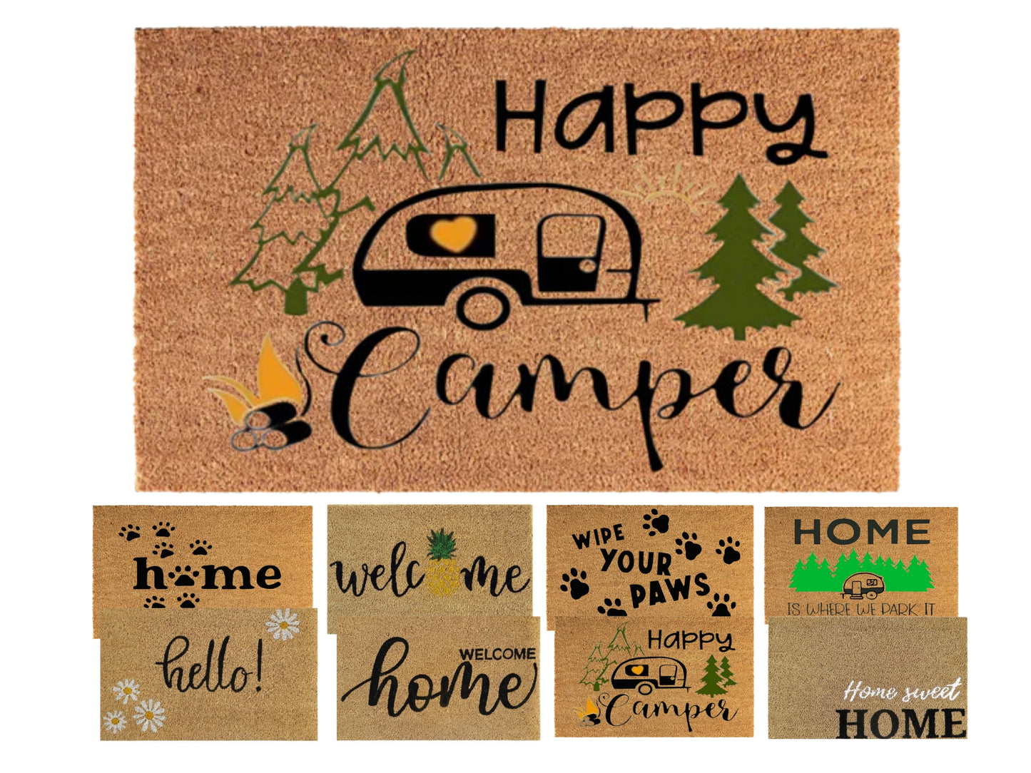 Coir Door Mat (60x40cm) - Non-Slip & Absorbent, Indoor/Outdoor, Eco-Friendly