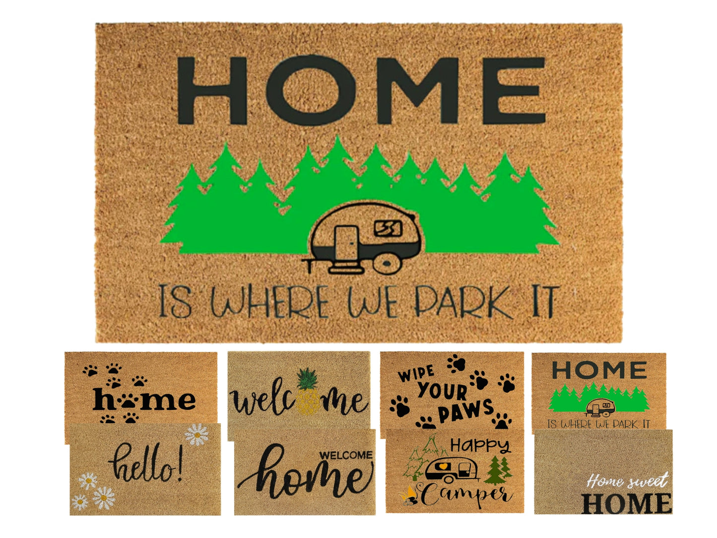 Coir Door Mat (60x40cm) - Non-Slip & Absorbent, Indoor/Outdoor, Eco-Friendly