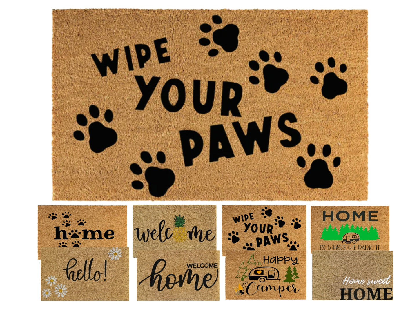 Coir Door Mat (60x40cm) - Non-Slip & Absorbent, Indoor/Outdoor, Eco-Friendly
