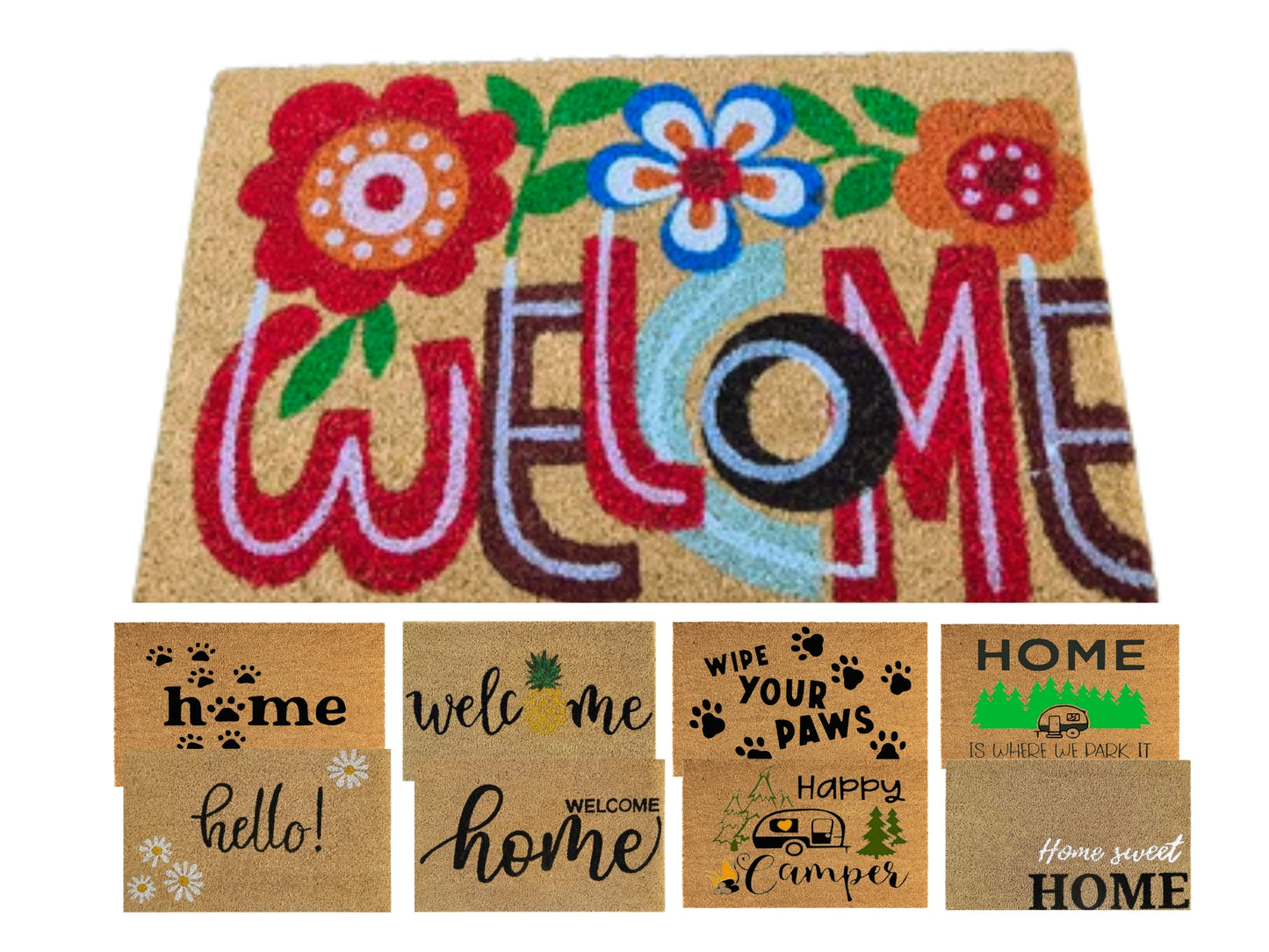 Coir Door Mat (60x40cm) - Non-Slip & Absorbent, Indoor/Outdoor, Eco-Friendly