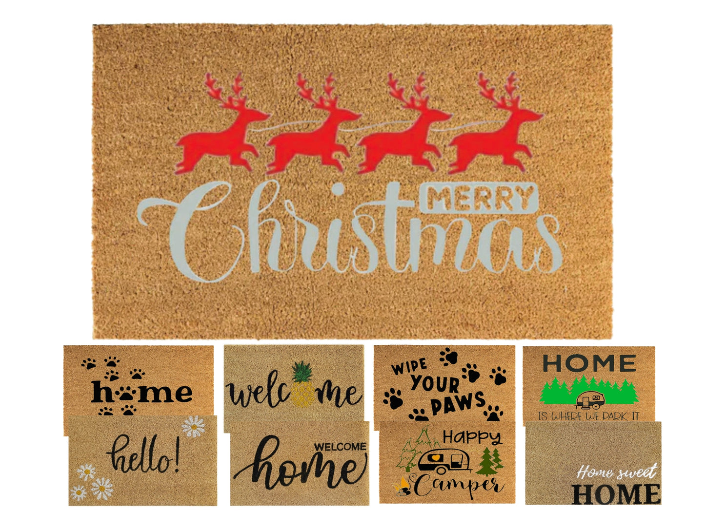 Coir Door Mat (60x40cm) - Non-Slip & Absorbent, Indoor/Outdoor, Eco-Friendly