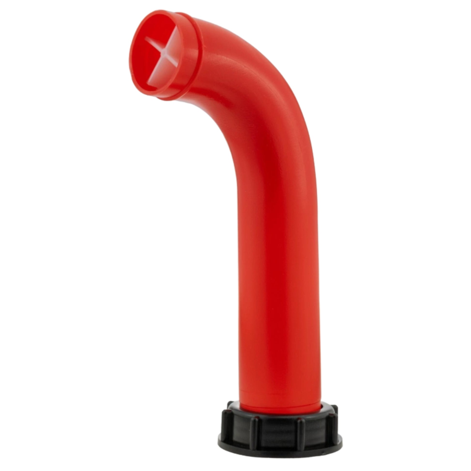 IBC Water Tank Downward Spout Connector - 2" Red Angle Outlet with Cap